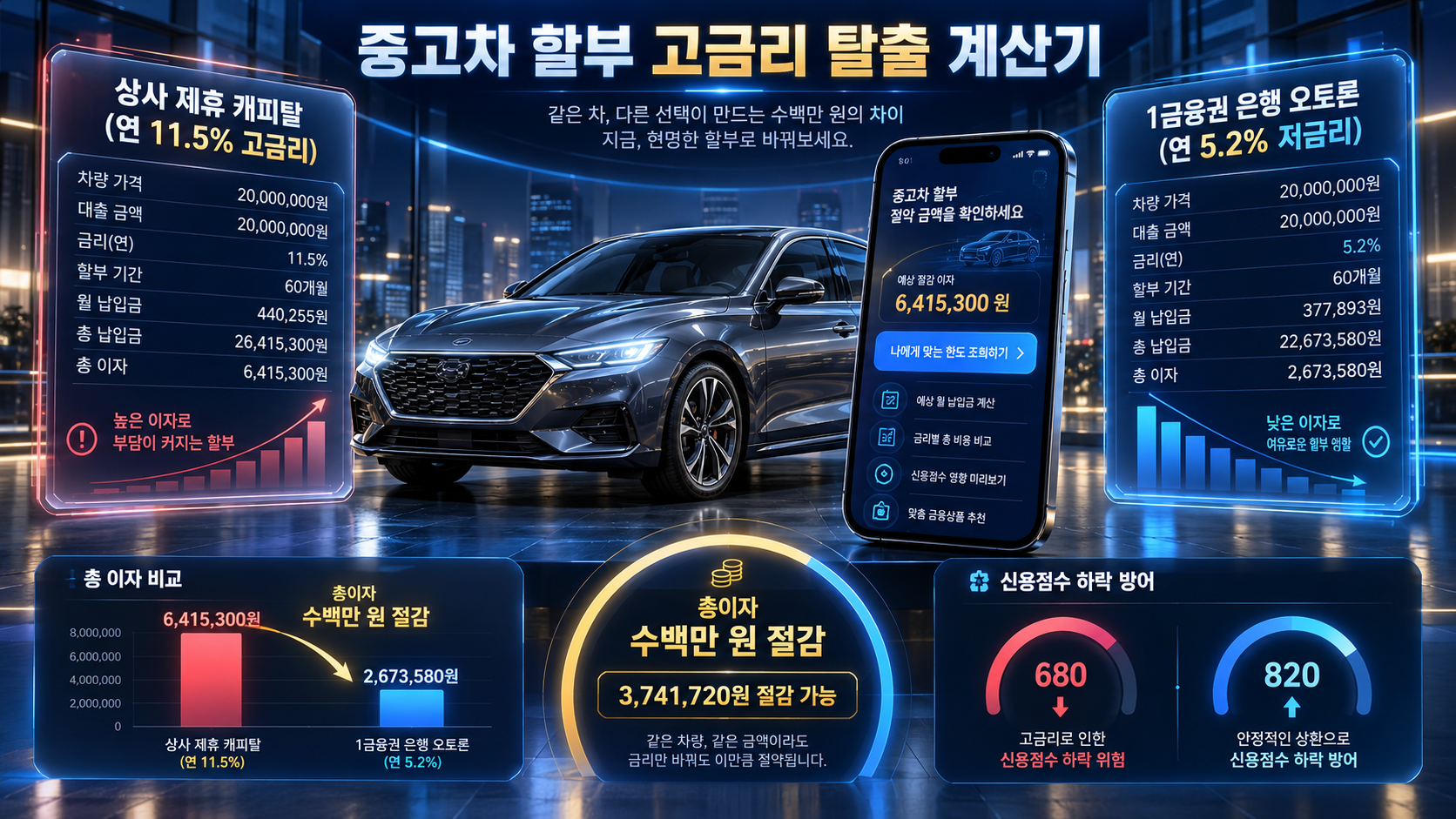 중고차할부금림